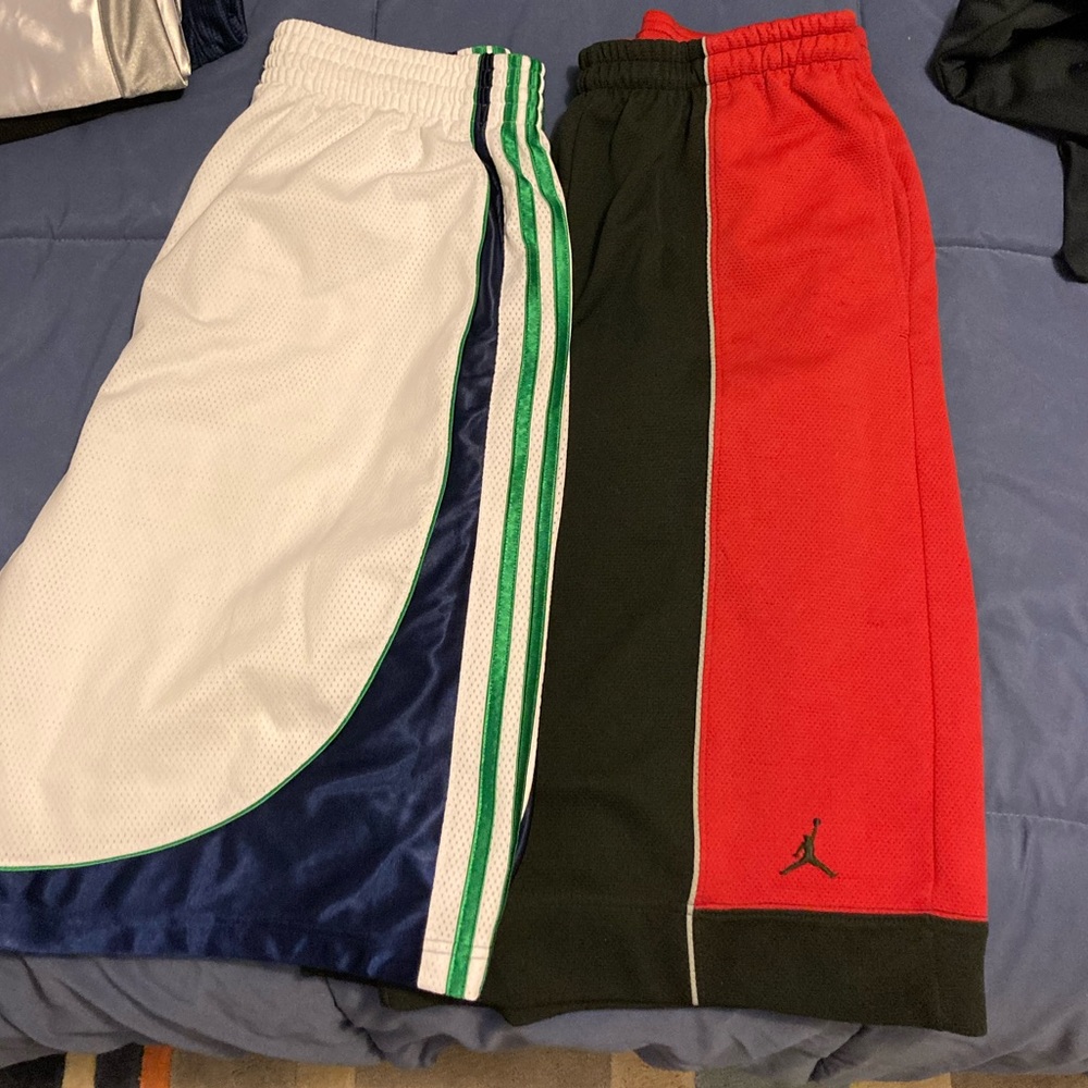 Bundle of 2 mens athletic shorts, Jordan & Adidas